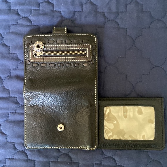Brighton, wallet, threefold. Black small wall.  Great for on the go - Picture 3 of 3